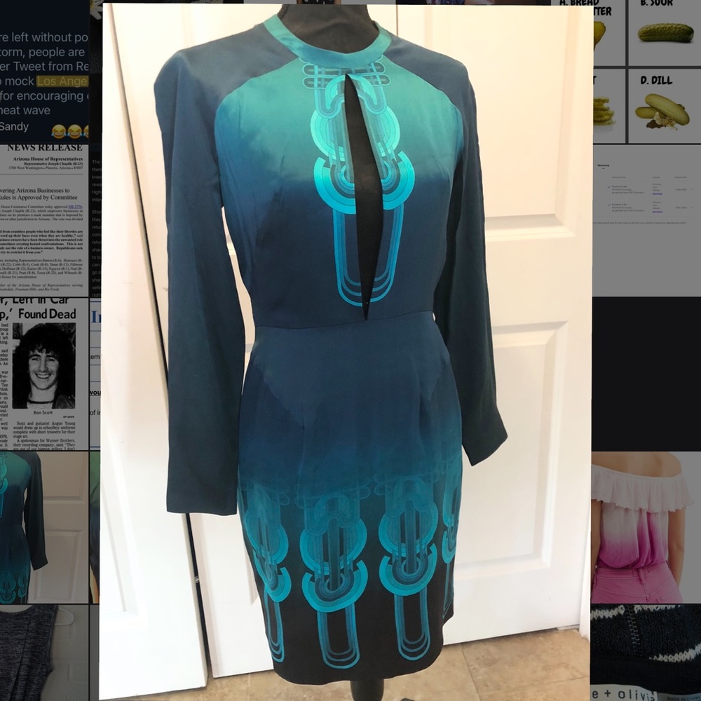 Holly Fulton Misty Silk Cocktail Dress